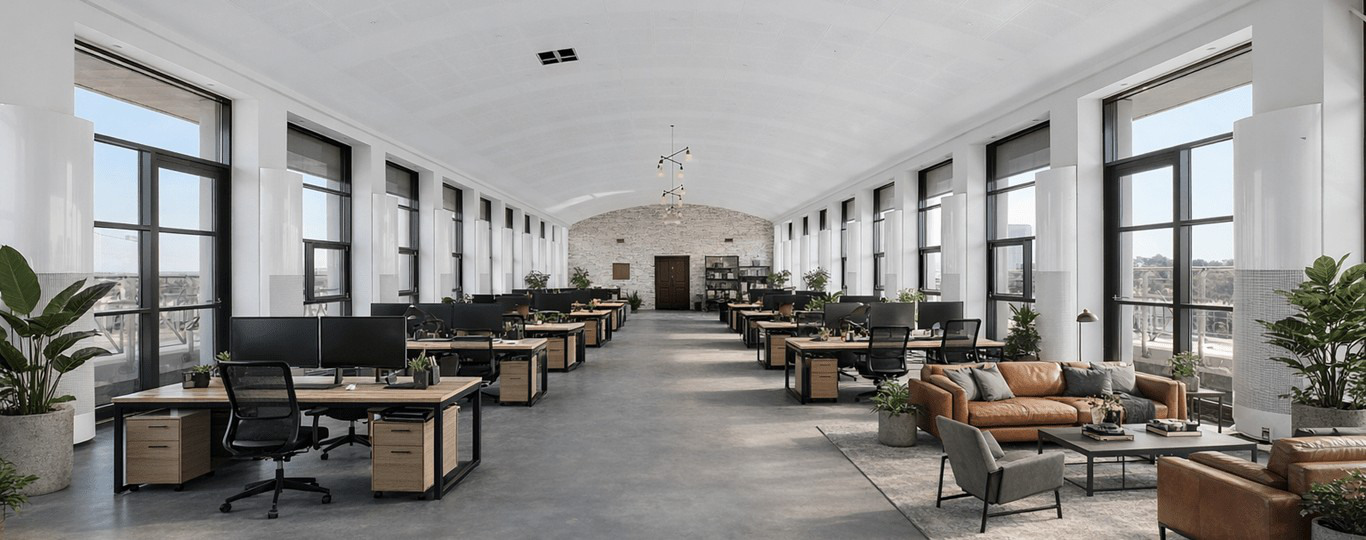 Moderne kontor med udsigt over Amager Strand