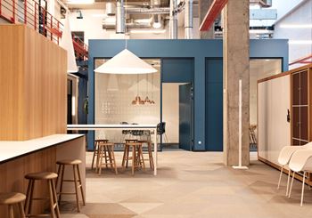 Dynamisk kontorfællesskab med fælles faciliteter